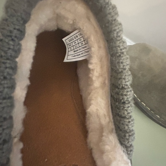 UGG Brand New Olive Green Suede Clogs with Knit Trim - Picture 4 of 9